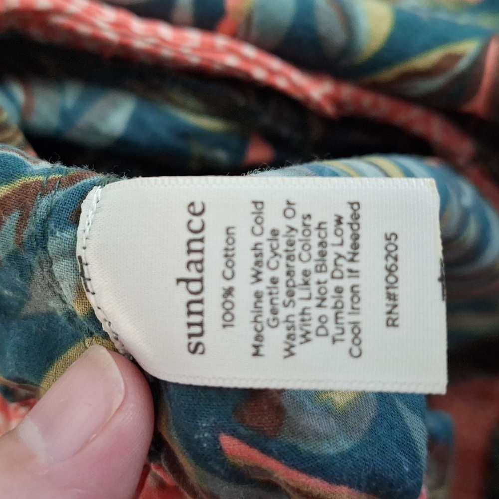Sundance Multicolor Leaf-Print Women’s Shorts with Coral Waistband - Picture 3 of 3